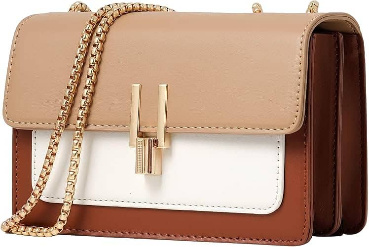 Color-Block Crossbody Bags for Women Leather Cross Body Purses Cute De 2