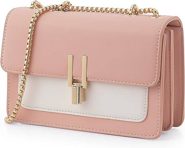 Color-Block Crossbody Bags for Women Leather Cross Body Purses Cute De 4