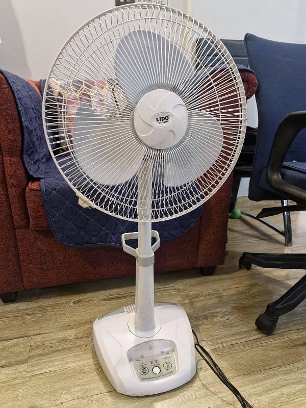 Lido branded adjustable padestal fan 0