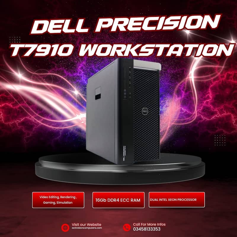 Dell 7910 Workstation for Gaming, Rendering, Editing, AI & Developers 0