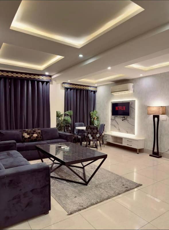 1 Bedroom VIP full furnishe flat for rent per day available in Bahia Town Lahore 7