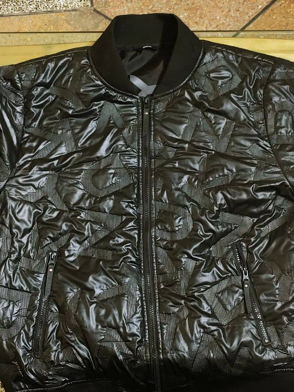 dkny embossed bomber jacket 0