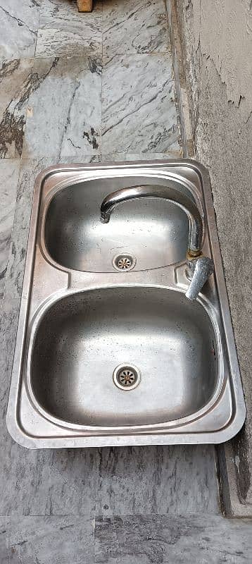 Stainless Steel Double Sink With Sonex Mixer 0