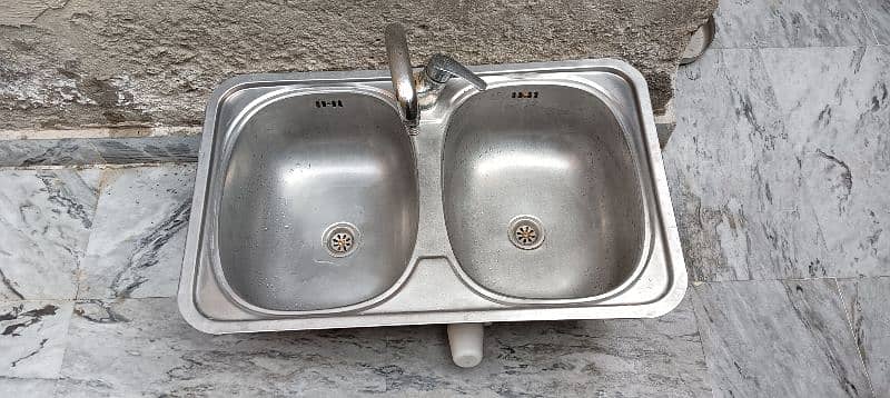 Stainless Steel Double Sink With Sonex Mixer 2