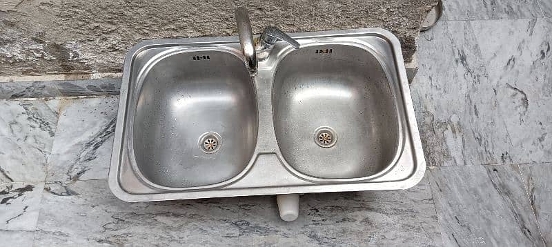 Stainless Steel Double Sink With Sonex Mixer 4