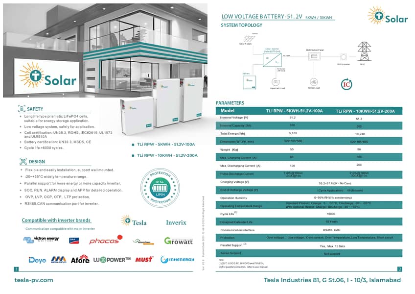 Lithium batteries by Tesla Industries stock avialable 3