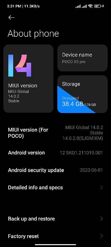 Poco x3 6 128gb exchange 2