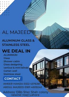 aluminium glass stainless steel