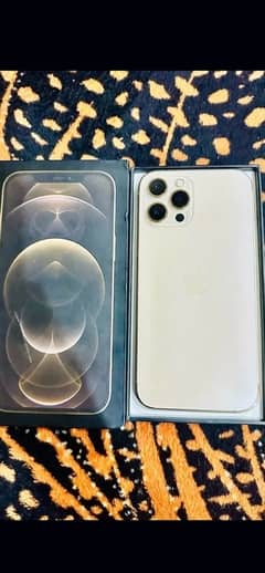 I Phone 12pro Max 256GB Gold 10/10 With Box Cable 88 Health