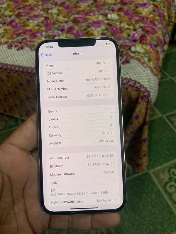 iPhone 12 Pro max 128gb Watarpack 7