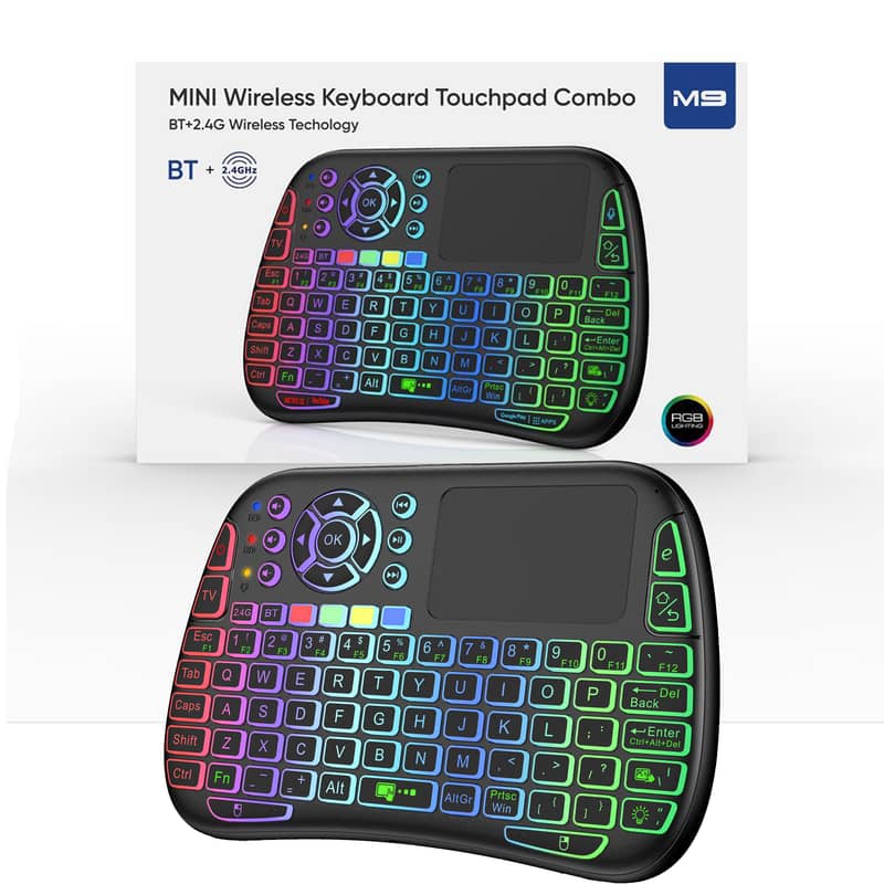 RF500 / I10 MINI / M9 MINI KEYBOARD BLUETOOTH TOUCHPAD BACKLIT MOUSE 2