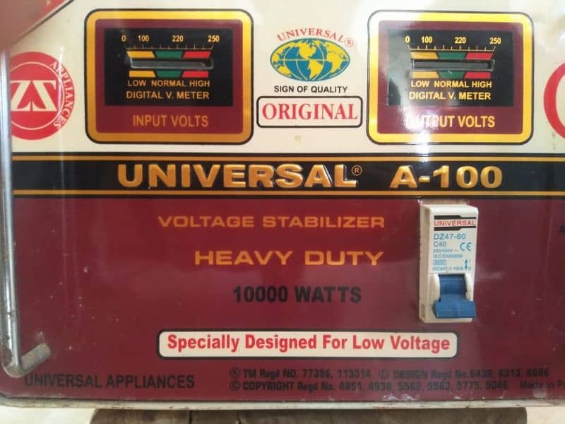 Universal A-100 Voltage Stabilizer – 10,000 Watts 0