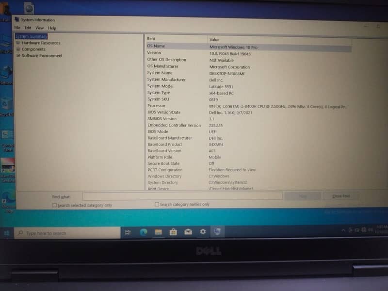 Dell latitude 5591 0