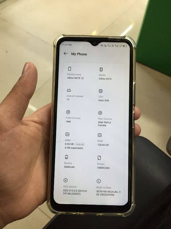 Infinix note 12 pta approved 8+8/128 03205703148 4