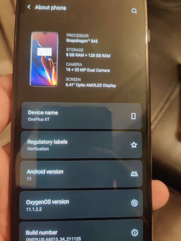 oneplus 6t 8gb ram ,128 gb rom , Duel sim prove 3