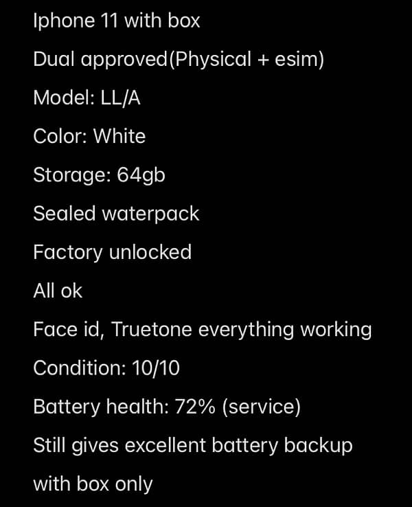 Iphone 11 dual pta approved 64gb 3