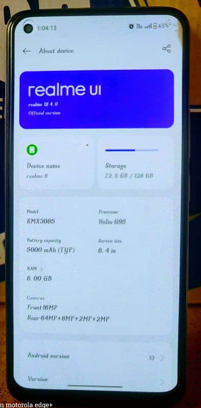 realme 8 8gb 128gb condition 9.8 almost 10/10 ha final 38k with box 1