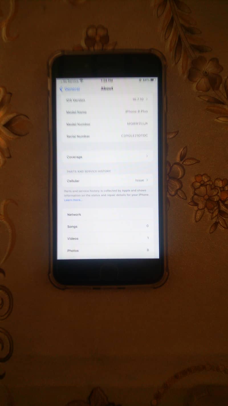 iPhone 8 Plus 10by 10 condition non pta 256 gb memory 1