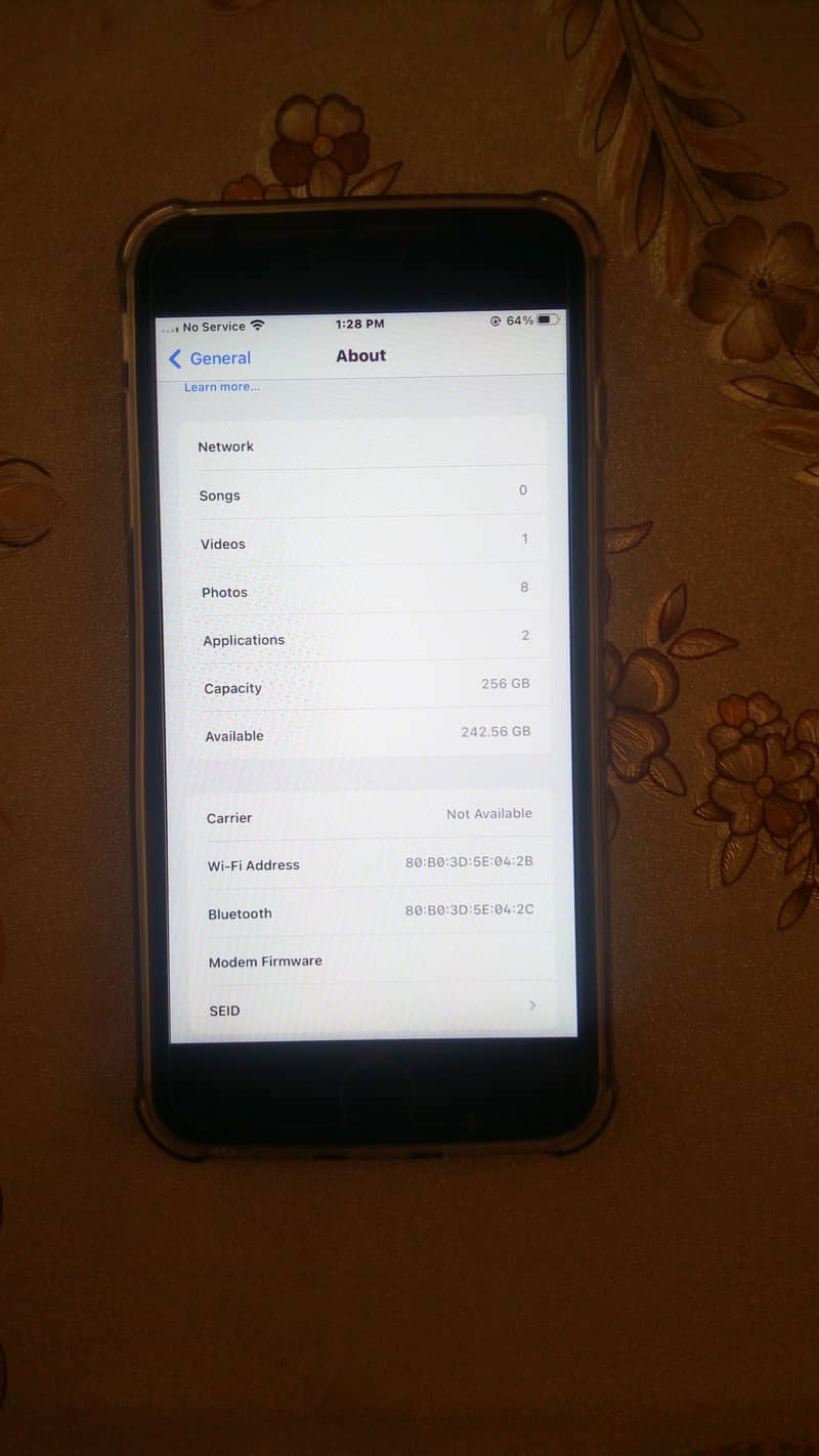 iPhone 8 Plus 10by 10 condition non pta 256 gb memory 2