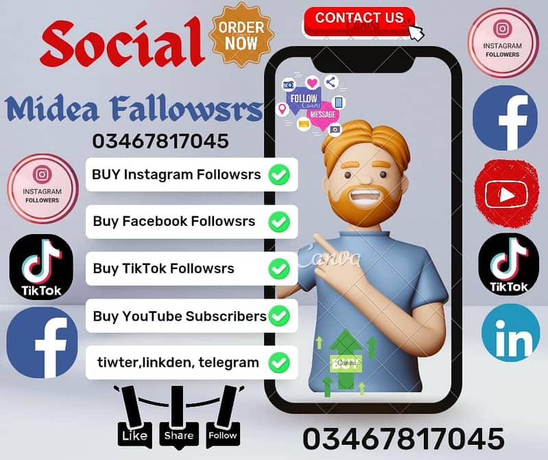 TikTok followers Instagram likes YouTube Views subscribers/Digital ma 0