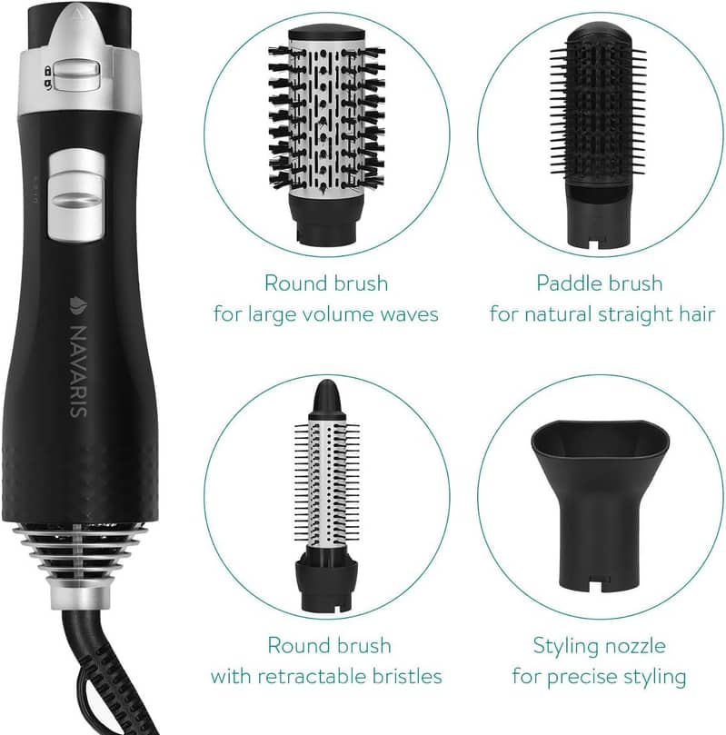 Electric Hair Brush - Ceramic Straightening Heated Blower Brush 1