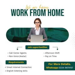 Work From Home (Call Center Non-Voice)