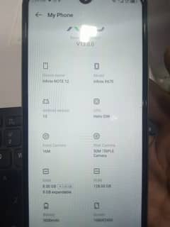 Infinix note 12 charger,box ok