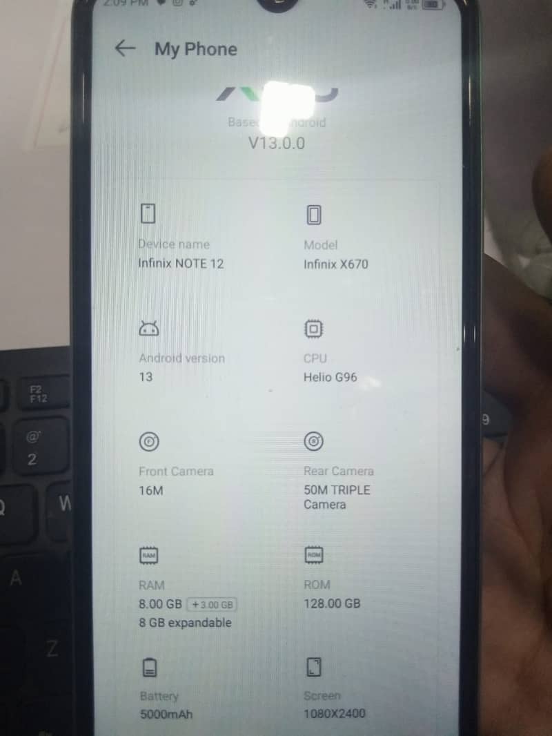 Infinix note 12 charger,box ok 0