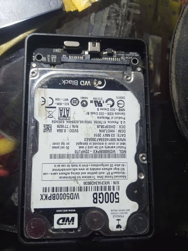 500 GB laptop hard drive with external USB case 3