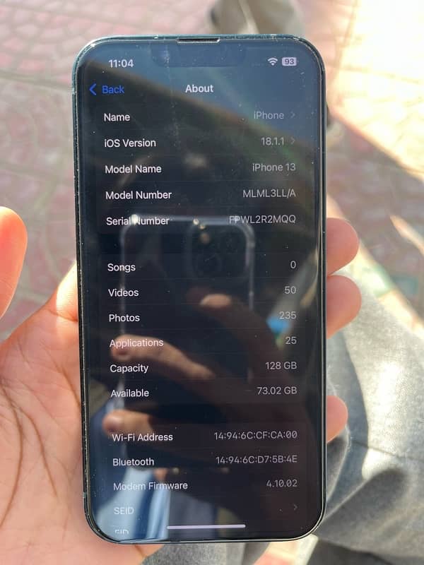 Iphone 13 jv 128 gb 85% battery 10/9.5 condition true tone face id OK 9