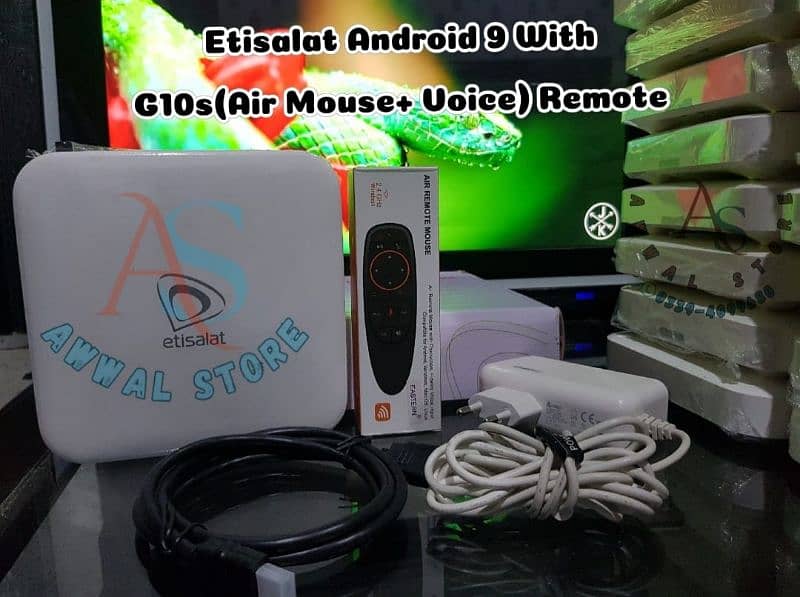 etisalat Android TV box with G10S remote 0