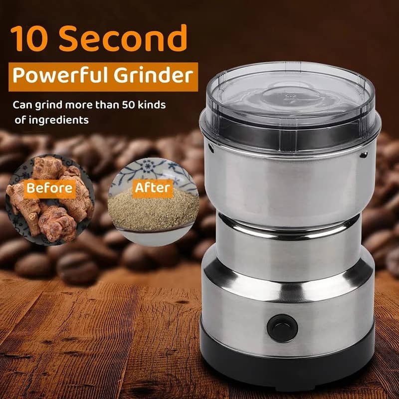 Mini Electric Grinder Stainless Steel Coffee Grinder For Coffee Beans 2