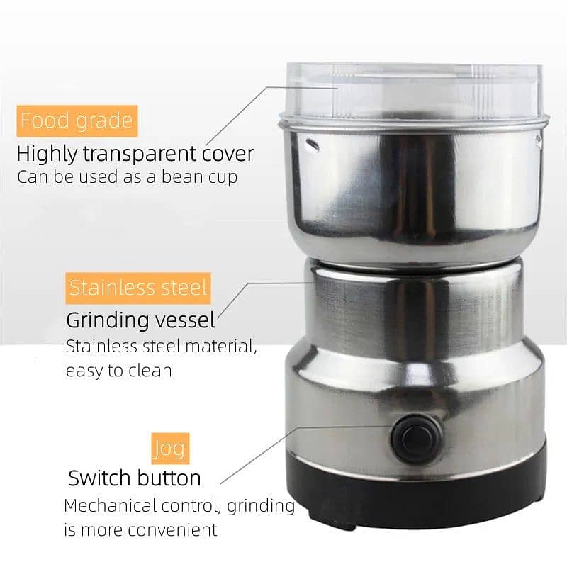 Mini Electric Grinder Stainless Steel Coffee Grinder For Coffee Beans 4