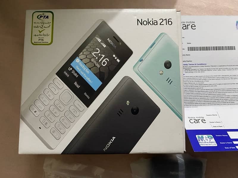 Nokia 216 Keypad New Box Packed Mobile Pta Proofed & Charger Dual Sim 1