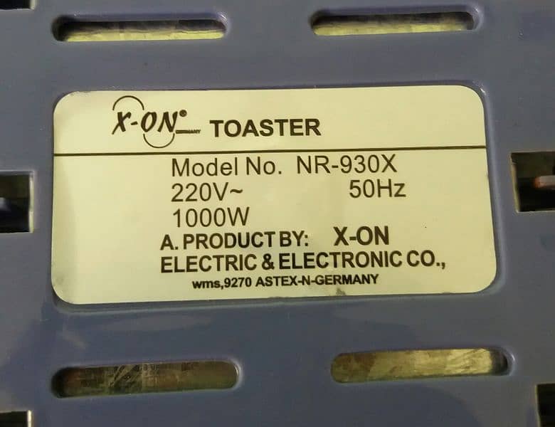 X-ON Toaster 8