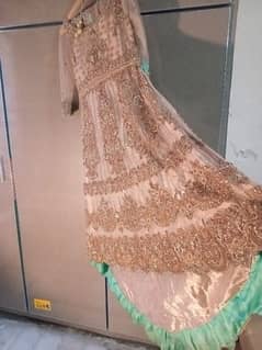 Bridal Wear for Walima, gold and teal