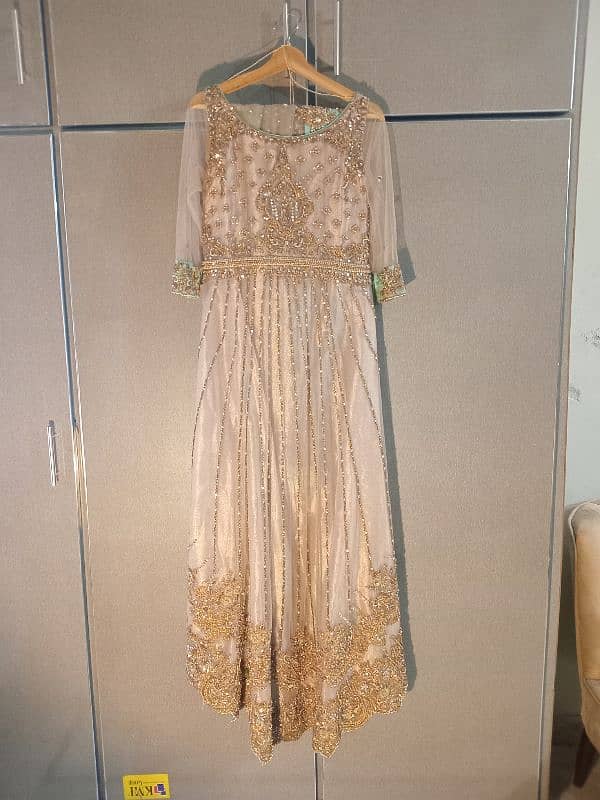 Bridal Wear for Walima, gold and teal 1