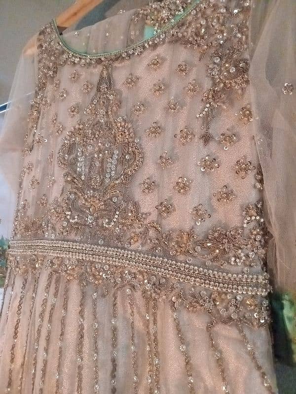 Bridal Wear for Walima, gold and teal 4