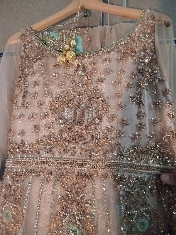 Bridal Wear for Walima, gold and teal 8