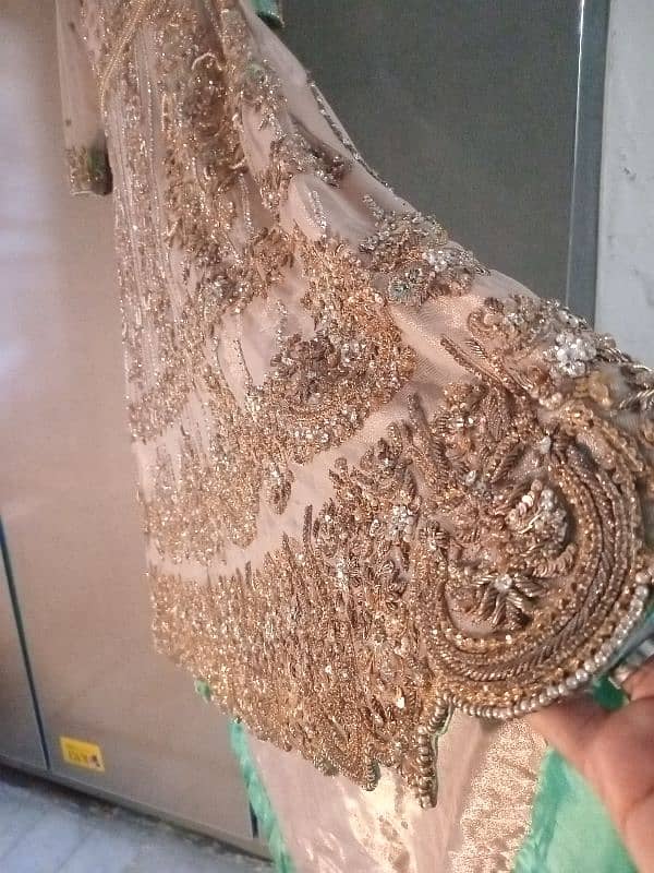 Bridal Wear for Walima, gold and teal 10