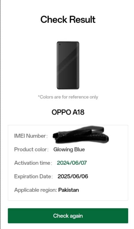 oppo a18 new condition 6th month warranty 8