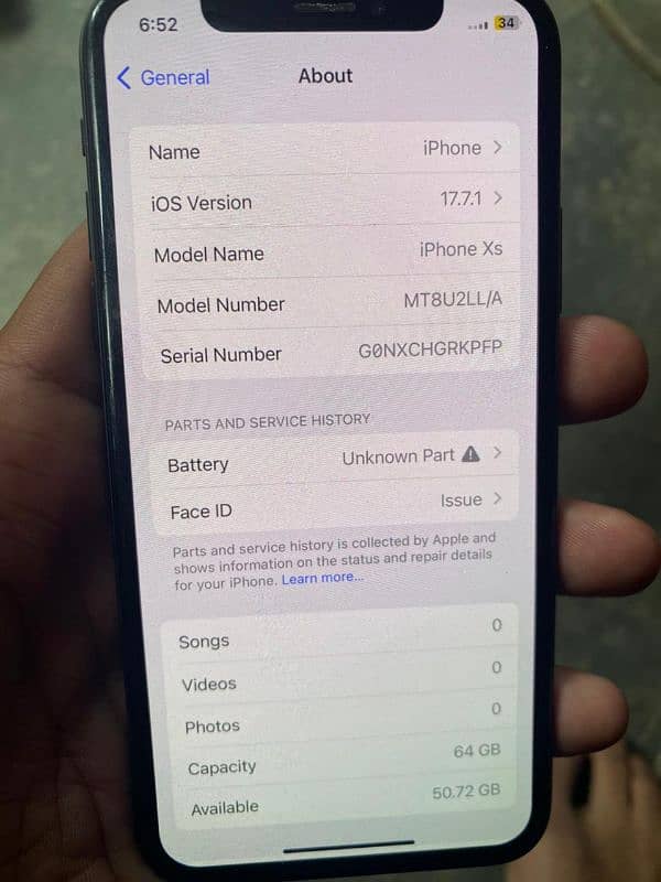 I Phone XS  Non PTA Factory Unlock  64 GB 6