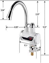 HOT WATER TAP SHOWER FAUCET USE FOR BATHROOM AND KITCHEN 5