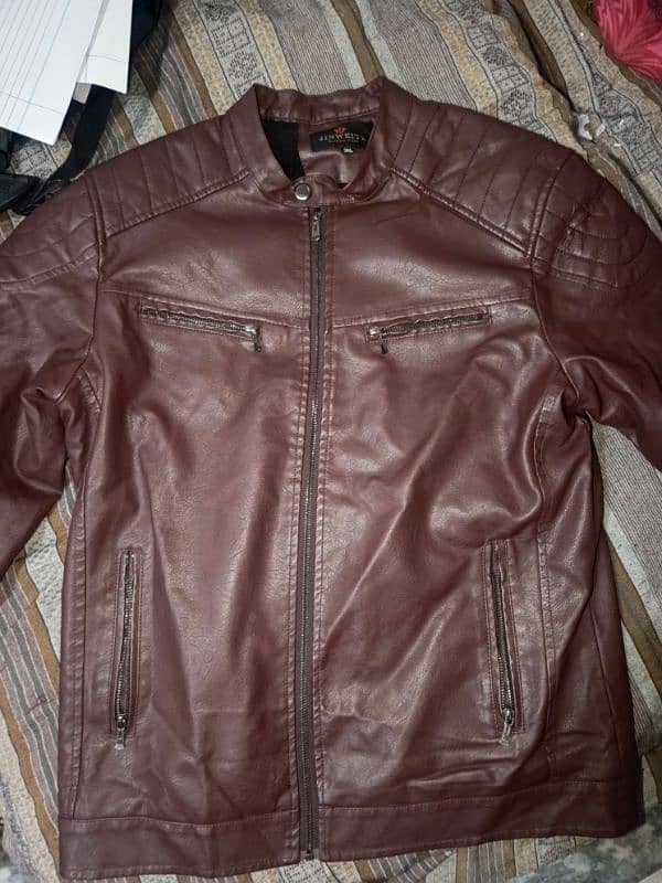 leather jacket Dark Brown 0