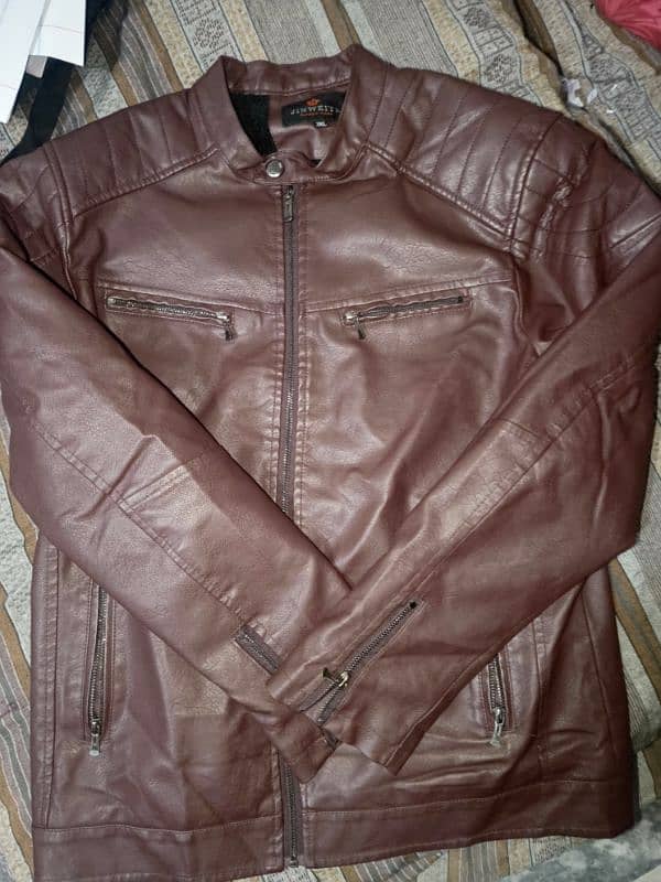 leather jacket Dark Brown 1