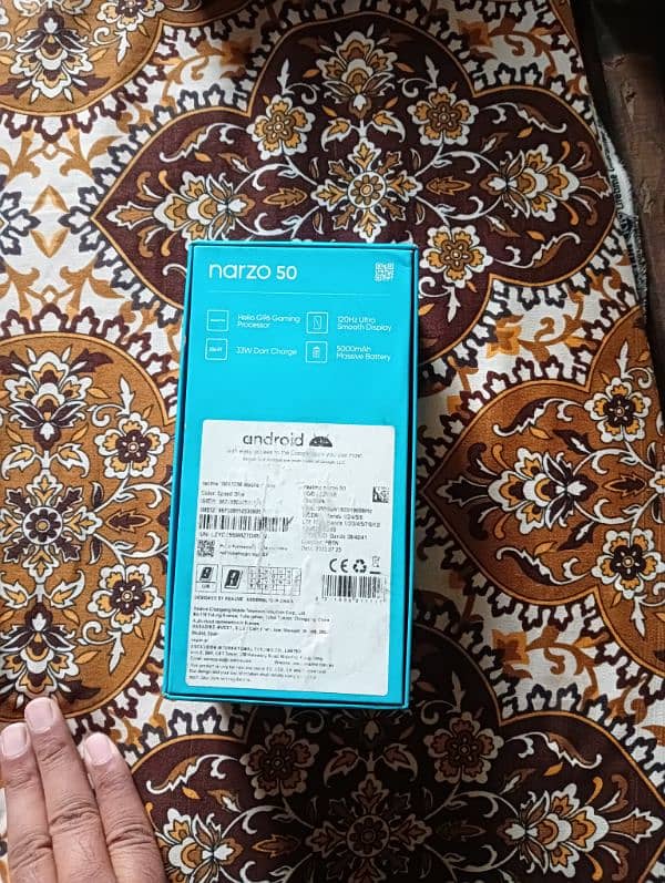 realme narzo 50 4gp 128gp non Pta with box  contact. 03167401665 2