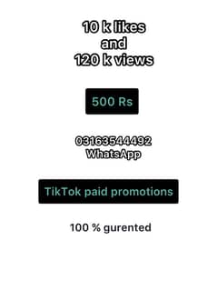 TikTok paid promotions