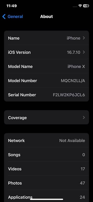 iphone x 256Gb non pta 5