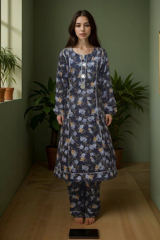 SWISS LAWN 3-PIECE BEAUTIFUL FROCK SUIT | PARTY WEAR | 3 piece | 16