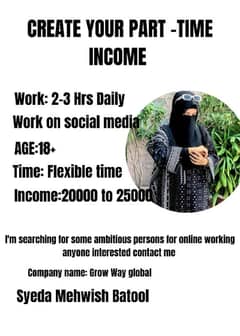 CREATE YOUR PART -TIME INCOME